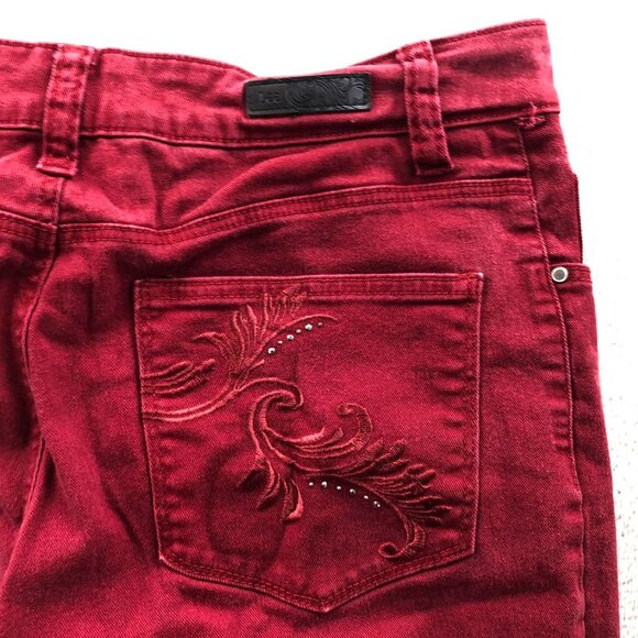 Lee Womens Jeans Size 6 Medium Classic Straight Leg Casual Mid Rise Red Denim - Picture 11 of 15